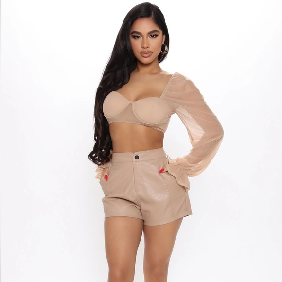 Fashion Nova Make the Night Last Taupe Set XS - Picture 2 of 15